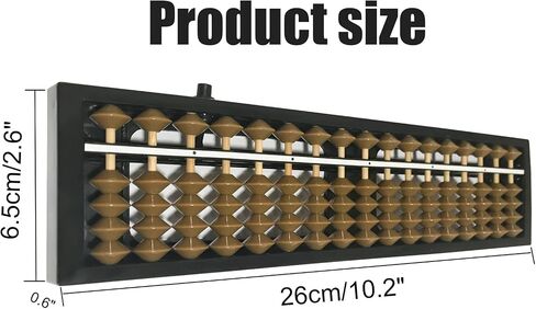 Digit Standard Abacus Soroban Professional 17 Column (10.2 inch) Math Abacus, Math Calculating Tool with Reset Button for Adults Kids (Brown) in Saudi Arabia