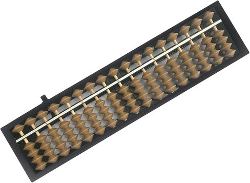 Digit Standard Abacus Soroban Professional 17 Column (10.2 inch) Math Abacus, Math Calculating Tool with Reset Button for Adults Kids (Brown) in Saudi Arabia