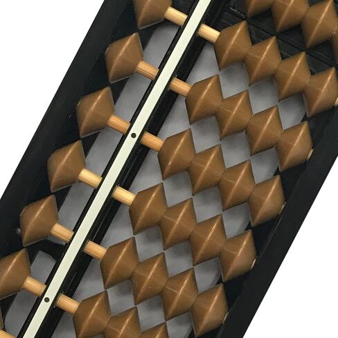 Digit Standard Abacus Soroban Professional 17 Column (10.2 inch) Math Abacus, Math Calculating Tool with Reset Button for Adults Kids (Brown) in Saudi Arabia