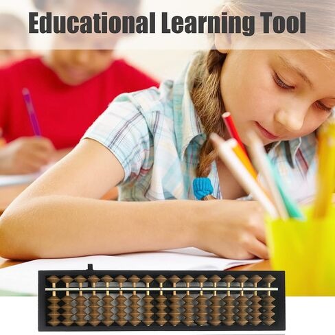 Digit Standard Abacus Soroban Professional 17 Column (10.2 inch) Math Abacus, Math Calculating Tool with Reset Button for Adults Kids (Brown) in Saudi Arabia