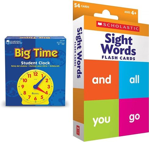 Learning Resources Big Time Student Clock, Teaching & Demonstration Clock, Develops Time and Early Math Skills, Ages 5+, Clock for Learning, 12 Hour,Back to School Gifts in Saudi Arabia