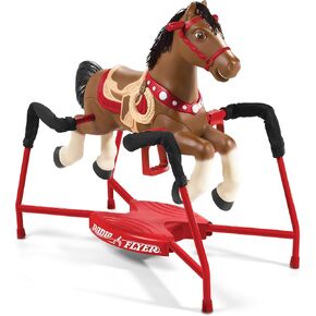 Radio Flyer Chestnut Interactive Riding Horse, for Ages 2-6, Ride On Toys | Toddler Ride On Toys, Plush Spring Rocking Horse, 3 Levels, EZ Climb Step, Safety Straps, Spring Covers, 60 lb Capacity in Saudi Arabia
