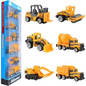 BenRich 6Pcs Mini Die Cast Car 1/64 Scale Police Vehicles Model Toys - Ladder Truck, Water Tower Truck, Ambulance, Transport Car, Patrol Car - Metal Model Toys for Boys and Girls Birthday Party