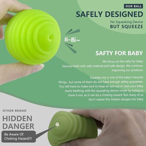 ROHSCE Sensory Balls for Baby Sensory Baby Toys 6 to 12 Months for Toddlers 1-3, Bright Color Textured Multi Soft Ball Gift Sets, Montessori Toys for Babies 6-12 Months Infant toys (6 Pack) in Saudi Arabia