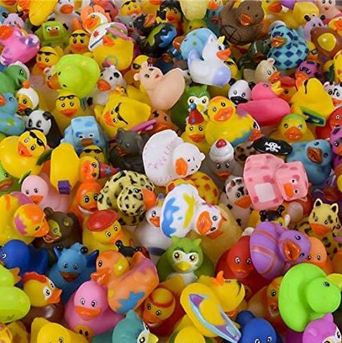 The Dreidel Company Assortment Rubber Duck Toy Duckies for Kids, Bath Birthday Gifts Baby Showers Classroom Incentives, Summer Beach and Pool Activity, 2" (10-Pack) in Saudi Arabia