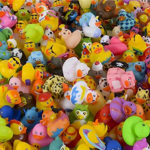 The Dreidel Company Assortment Rubber Duck Toy Duckies for Kids, Bath Birthday Gifts Baby Showers Classroom Incentives, Summer Beach and Pool Activity, 2" (10-Pack) in Saudi Arabia