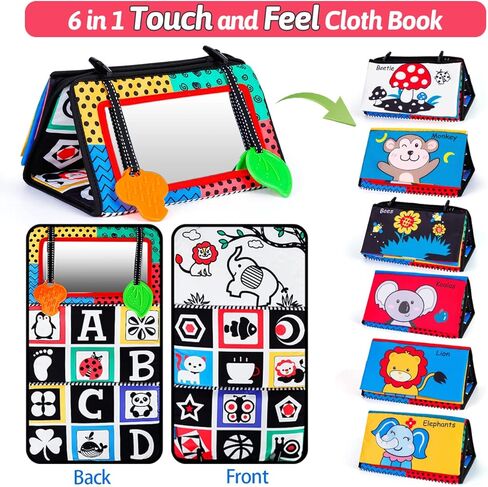 ألعاب الأطفال من MAGIBX هدايا للأولاد من 0 إلى 6 أشهر، ألعاب وقت البطن مرآة لألعاب الرضع من 0 إلى 3 إلى 6 أشهر، ألعاب التسنين الحسية للأطفال من سن 0 إلى 6 إلى 12 شهرًا من البنات، هدايا استحمام لحديثي الولادة 2 3 4 5 أشهر in Kuwait