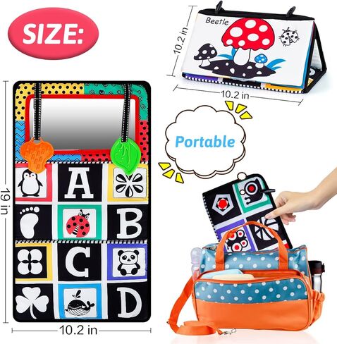 ألعاب الأطفال من MAGIBX هدايا للأولاد من 0 إلى 6 أشهر، ألعاب وقت البطن مرآة لألعاب الرضع من 0 إلى 3 إلى 6 أشهر، ألعاب التسنين الحسية للأطفال من سن 0 إلى 6 إلى 12 شهرًا من البنات، هدايا استحمام لحديثي الولادة 2 3 4 5 أشهر in Kuwait