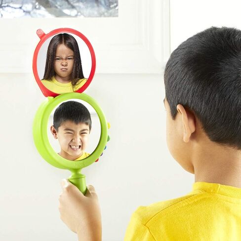 hand2mind See My Feelings Mirror, Social Emotional Learning, Shatterproof Mirror for Kids, Anger Management Toys, Anxiety Relief Items, Mindfulness for Kids, Calm Down Corner, Anxiety Toys (Set of 1) in Saudi Arabia