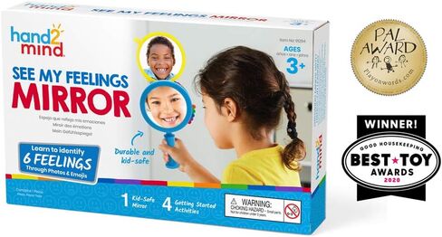 hand2mind See My Feelings Mirror, Social Emotional Learning, Shatterproof Mirror for Kids, Anger Management Toys, Anxiety Relief Items, Mindfulness for Kids, Calm Down Corner, Anxiety Toys (Set of 1) in Saudi Arabia