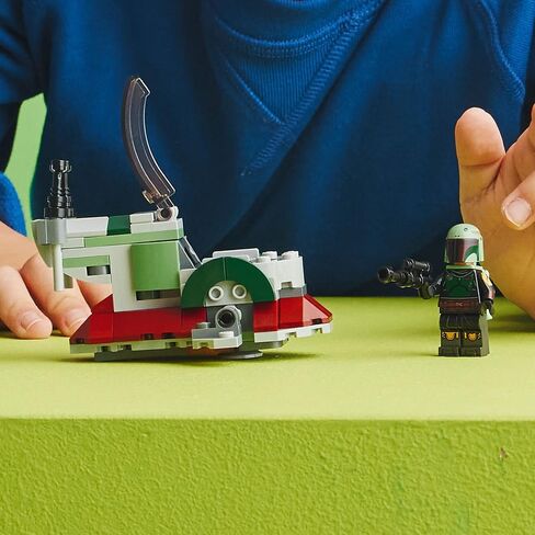 Lego Star Wars Boba Fett's Starship Microfighter 75344, Building Toy Vehicle with Adjustable Wings and Flick Shooters, The Mandalorian Set for Kids in Saudi Arabia