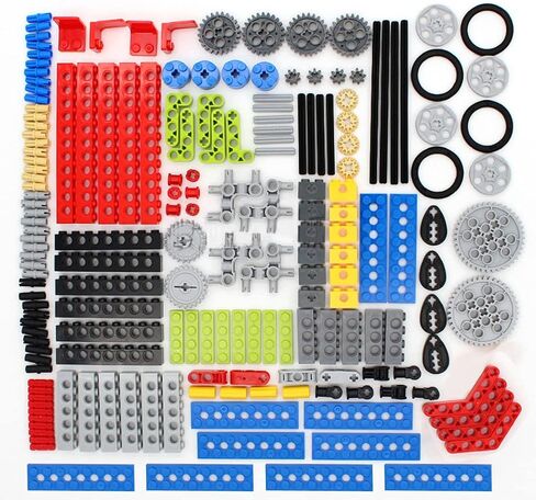 مجموعة تروس ومحور 182 قطعة من KonHaovF للأجزاء التقنية المتوافقة مع أجزاء Lego Technic، مجموعة متنوعة من التروس DIY (ذراع الرفع، والدبابيس، والمحاور، والموصلات) لمجموعة مكعبات البناء التقنية in Kuwait