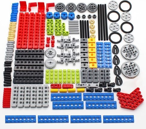 مجموعة تروس ومحور 182 قطعة من KonHaovF للأجزاء التقنية المتوافقة مع أجزاء Lego Technic، مجموعة متنوعة من التروس DIY (ذراع الرفع، والدبابيس، والمحاور، والموصلات) لمجموعة مكعبات البناء التقنية in Kuwait