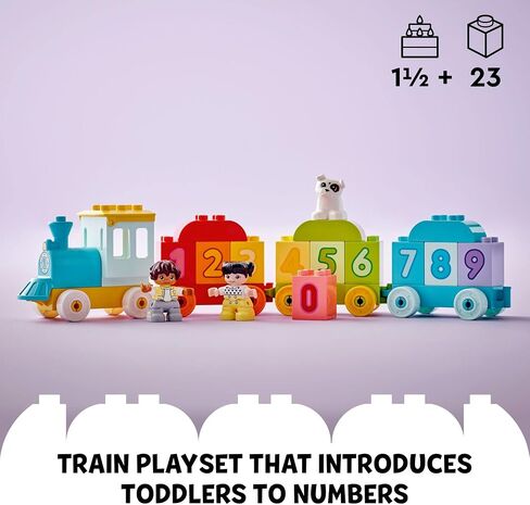 Lego DUPLO My First Number Train - Learn to Count 10954 Building Toy; Introduce Boy and Girl Toddlers Age 2,3,4,5 Year Old to Numbers and Counting; New 2021 (23 Pieces) in Saudi Arabia