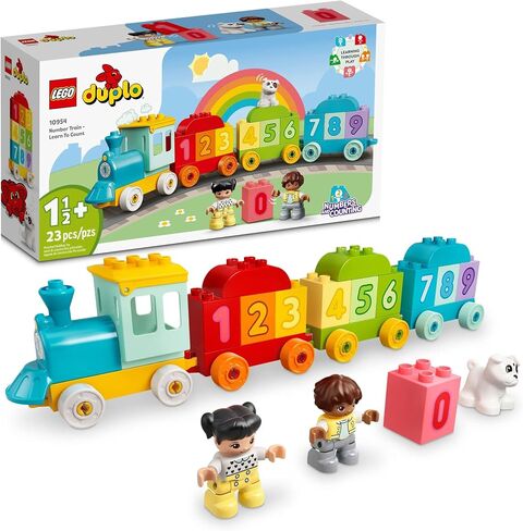 Lego DUPLO My First Number Train - Learn to Count 10954 Building Toy; Introduce Boy and Girl Toddlers Age 2,3,4,5 Year Old to Numbers and Counting; New 2021 (23 Pieces) in Saudi Arabia