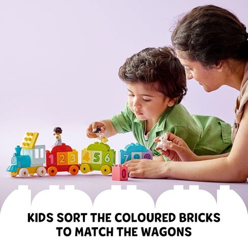 Lego DUPLO My First Number Train - Learn to Count 10954 Building Toy; Introduce Boy and Girl Toddlers Age 2,3,4,5 Year Old to Numbers and Counting; New 2021 (23 Pieces) in Saudi Arabia