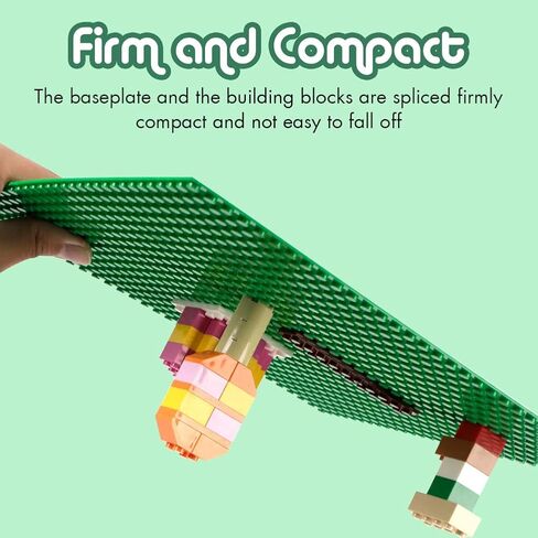 Lekebaby Classic Baseplates Building Base Plates for Building Bricks 100% Compatible with Major Brands-Baseplates 10" x 10",Age 3 and up, Pack of 6 in Kuwait
