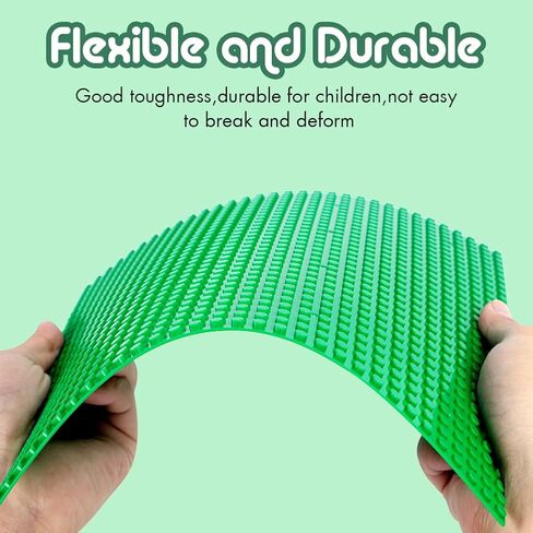 Lekebaby Classic Baseplates Building Base Plates for Building Bricks 100% Compatible with Major Brands-Baseplates 10" x 10",Age 3 and up, Pack of 6 in Kuwait