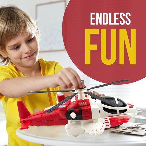 ألعاب طائرة هليكوبتر من توي سيري، للأولاد والبنات، لعبة طائرة هليكوبتر بإضاءة، أصوات واقعية، هدية لعبة هليكوبتر رائعة، أفضل طائرة هليكوبتر للأطفال، ألعاب الطائرات مصنوعة من مواد متينة - أحمر in Kuwait