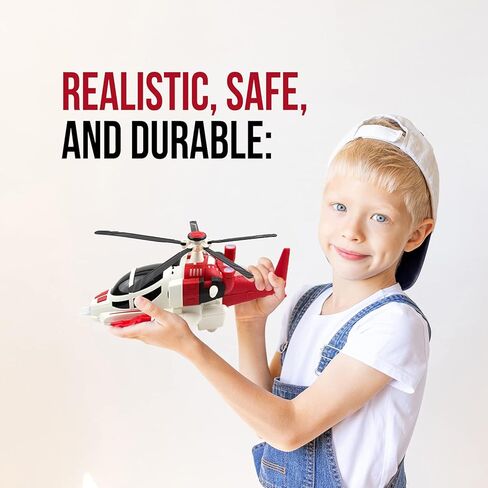 ألعاب طائرة هليكوبتر من توي سيري، للأولاد والبنات، لعبة طائرة هليكوبتر بإضاءة، أصوات واقعية، هدية لعبة هليكوبتر رائعة، أفضل طائرة هليكوبتر للأطفال، ألعاب الطائرات مصنوعة من مواد متينة - أحمر in Kuwait
