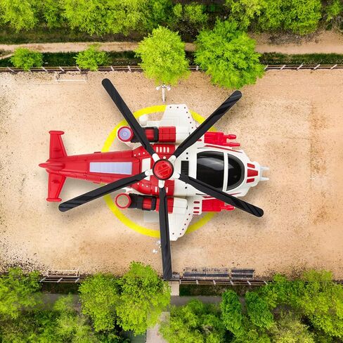 ألعاب طائرة هليكوبتر من توي سيري، للأولاد والبنات، لعبة طائرة هليكوبتر بإضاءة، أصوات واقعية، هدية لعبة هليكوبتر رائعة، أفضل طائرة هليكوبتر للأطفال، ألعاب الطائرات مصنوعة من مواد متينة - أحمر in Kuwait