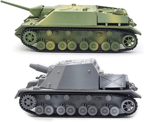 2 Sets Jagdpanzer Army Tank Toy Model Kits, Upgrade 3D Tank Puzzle Plastic Military Toys Sturmpanzer and Jagdpanzer IV(Gray Or Green) in Kuwait