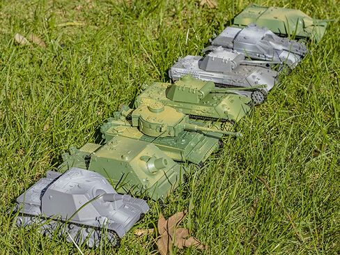 2 Sets Jagdpanzer Army Tank Toy Model Kits, Upgrade 3D Tank Puzzle Plastic Military Toys Sturmpanzer and Jagdpanzer IV(Gray Or Green) in Kuwait
