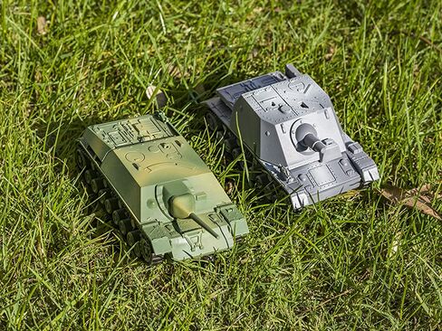 2 Sets Jagdpanzer Army Tank Toy Model Kits, Upgrade 3D Tank Puzzle Plastic Military Toys Sturmpanzer and Jagdpanzer IV(Gray Or Green) in Kuwait