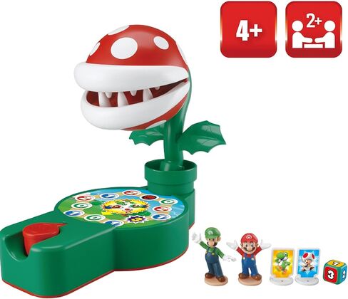 Epoch Games Super Mario Piranha Plant Escape!, Tabletop Action Game for Ages 4+ with 2 Collectible Super Mario Action Figures in Saudi Arabia