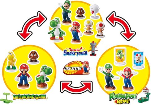 Epoch Games Super Mario Piranha Plant Escape!, Tabletop Action Game for Ages 4+ with 2 Collectible Super Mario Action Figures in Saudi Arabia