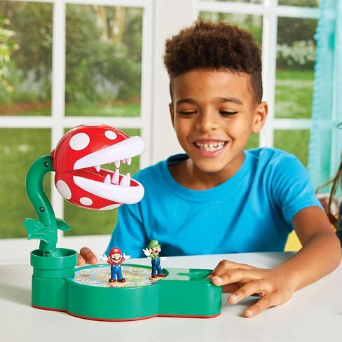 Epoch Games Super Mario Piranha Plant Escape!, Tabletop Action Game for Ages 4+ with 2 Collectible Super Mario Action Figures in Saudi Arabia