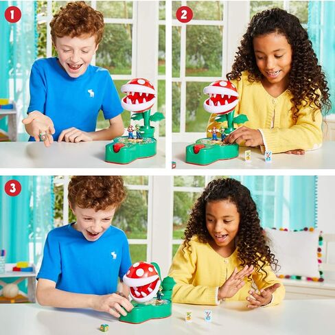 Epoch Games Super Mario Piranha Plant Escape!, Tabletop Action Game for Ages 4+ with 2 Collectible Super Mario Action Figures in Saudi Arabia