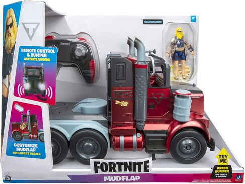 Fortnite Feature Deluxe Mudflap RC Vehicle, Electronic Vehicle with 4-inch Articulated Relaxed Jonesy Figures and Accessory in Saudi Arabia