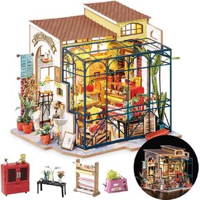 Rolife DIY Miniature House Kit Dora's Rooftop, Tiny House Kit for Adults to Build, Mini House Making Kit with Furnitures, Halloween/Christmas Decorations/Gifts for Family and Friends (Dora's Rooftop) in Saudi Arabia