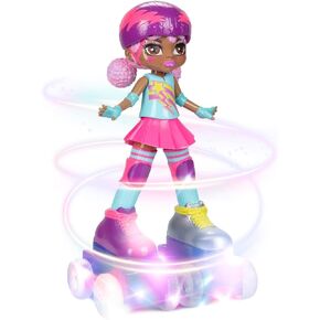 Rock N Rollerskate Doll Rainbow Riley Light Up Remote Control Rollerskating Doll - Plays Music and Skates!, 10" H in Saudi Arabia