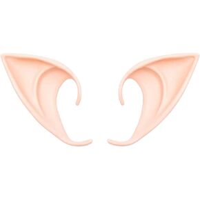 Elf Ears Cosplay Masquerade Accessories - Fairy Pixie Soft Pointed Tips Anime Party Dress Up Costume for Halloween Christmas Party (1 Pair-Long)