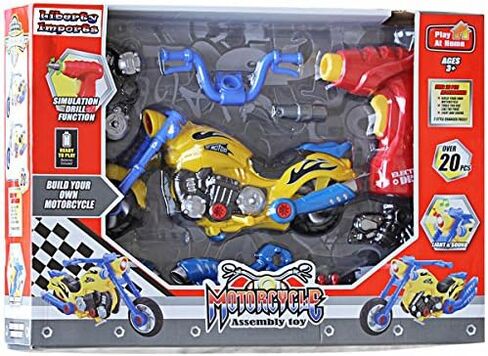 Liberty Imports Kids Take Apart Toys - Build Your Own Toy Motorcycle Vehicle Construction Playset - Realistic Sounds and Lights with Tools and Electric Power Drill in Saudi Arabia