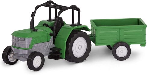 Driven by Battat – Micro Tractor – Toy Tractor with Light, Sound, & Detachable Trailer Farm Toy for Kids 3+ (2Pc) in Kuwait