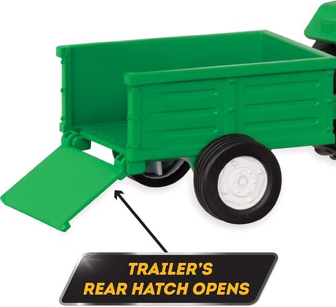 Driven by Battat – Micro Tractor – Toy Tractor with Light, Sound, & Detachable Trailer Farm Toy for Kids 3+ (2Pc) in Kuwait