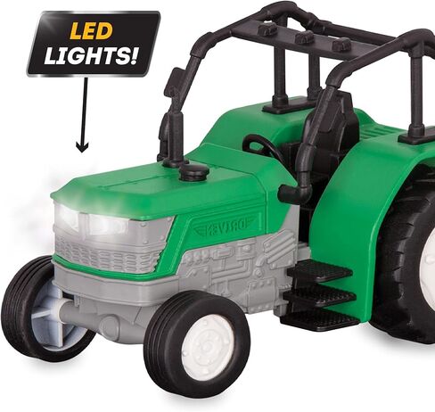 Driven by Battat – Micro Tractor – Toy Tractor with Light, Sound, & Detachable Trailer Farm Toy for Kids 3+ (2Pc) in Kuwait