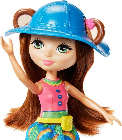 Mattel Enchantimals Junglewood Boat & Merit Monkey Doll (6-inch) and Compass Animal Figure, Boat Playset on Wheels with 8+ Accessories in Saudi Arabia