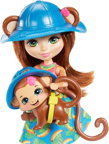 Mattel Enchantimals Junglewood Boat & Merit Monkey Doll (6-inch) and Compass Animal Figure, Boat Playset on Wheels with 8+ Accessories in Saudi Arabia