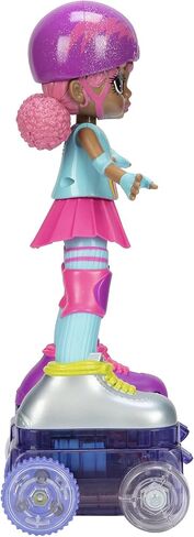 Rock N Rollerskate Doll Rainbow Riley Light Up Remote Control Rollerskating Doll - Plays Music and Skates!, 10" H in Saudi Arabia