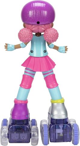 Rock N Rollerskate Doll Rainbow Riley Light Up Remote Control Rollerskating Doll - Plays Music and Skates!, 10" H in Saudi Arabia