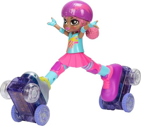Rock N Rollerskate Doll Rainbow Riley Light Up Remote Control Rollerskating Doll - Plays Music and Skates!, 10" H in Saudi Arabia
