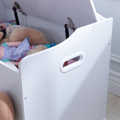 KidKraft Austin Wooden Toy Box/Bench with Safety Hinged Lid - Cherry, Gift for Ages 3+ in Saudi Arabia