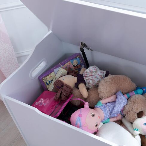 KidKraft Austin Wooden Toy Box/Bench with Safety Hinged Lid - Cherry, Gift for Ages 3+ in Saudi Arabia