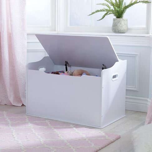 KidKraft Austin Wooden Toy Box/Bench with Safety Hinged Lid - Cherry, Gift for Ages 3+ in Saudi Arabia