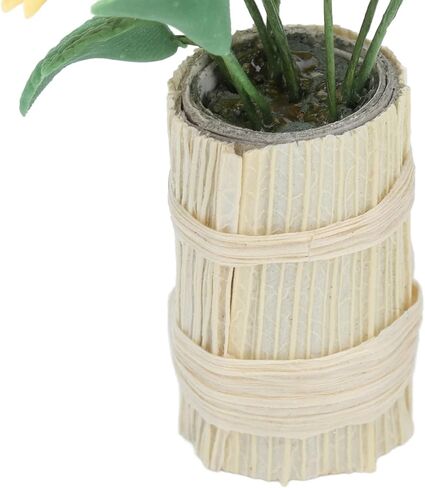 Miniature Flowers Cute Sunflower Exquisite Durable Dollhouse Plants Lifelike Flower Basket Bright Colors Mini Potted Furniture Decoration for DIY Accessories Birthday in Saudi Arabia