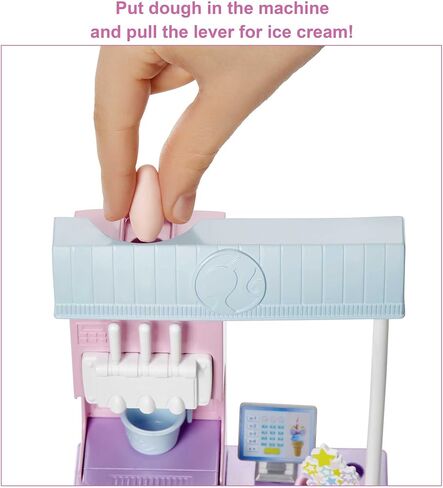 Barbie Careers Doll & Accessories, Ice Cream Shop Playset with Blonde Doll, Ice Cream Machine, Molds, Dough & More in Saudi Arabia